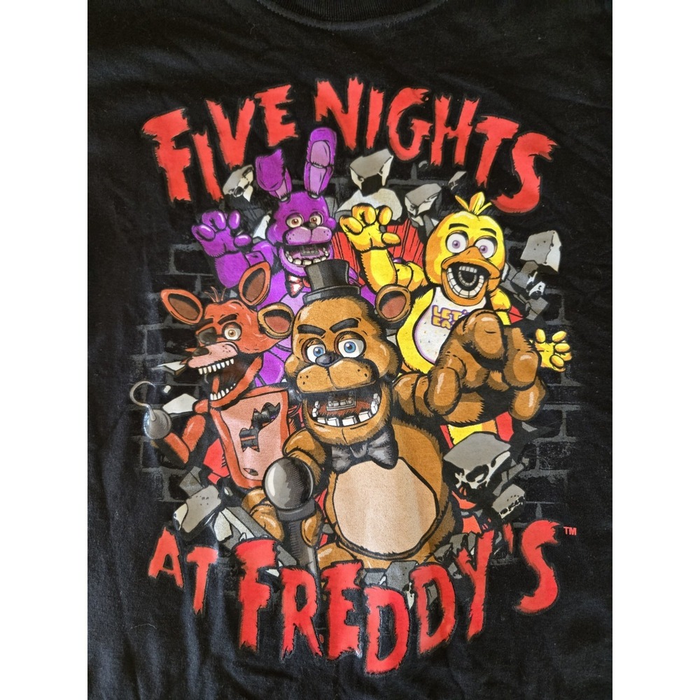Five Nights At Freddy's Friends Group Youth T-shirt Size Large 14/16